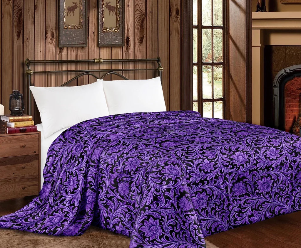 Mia purple tulle blanket/comforter King Size