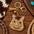 Rhinestone horse keychain