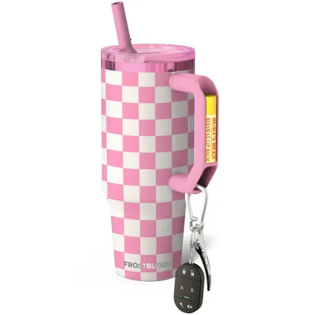 Frost Buddy 40oz pink Checkered cup