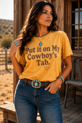 Put it on my Cowboys tab T-shirt