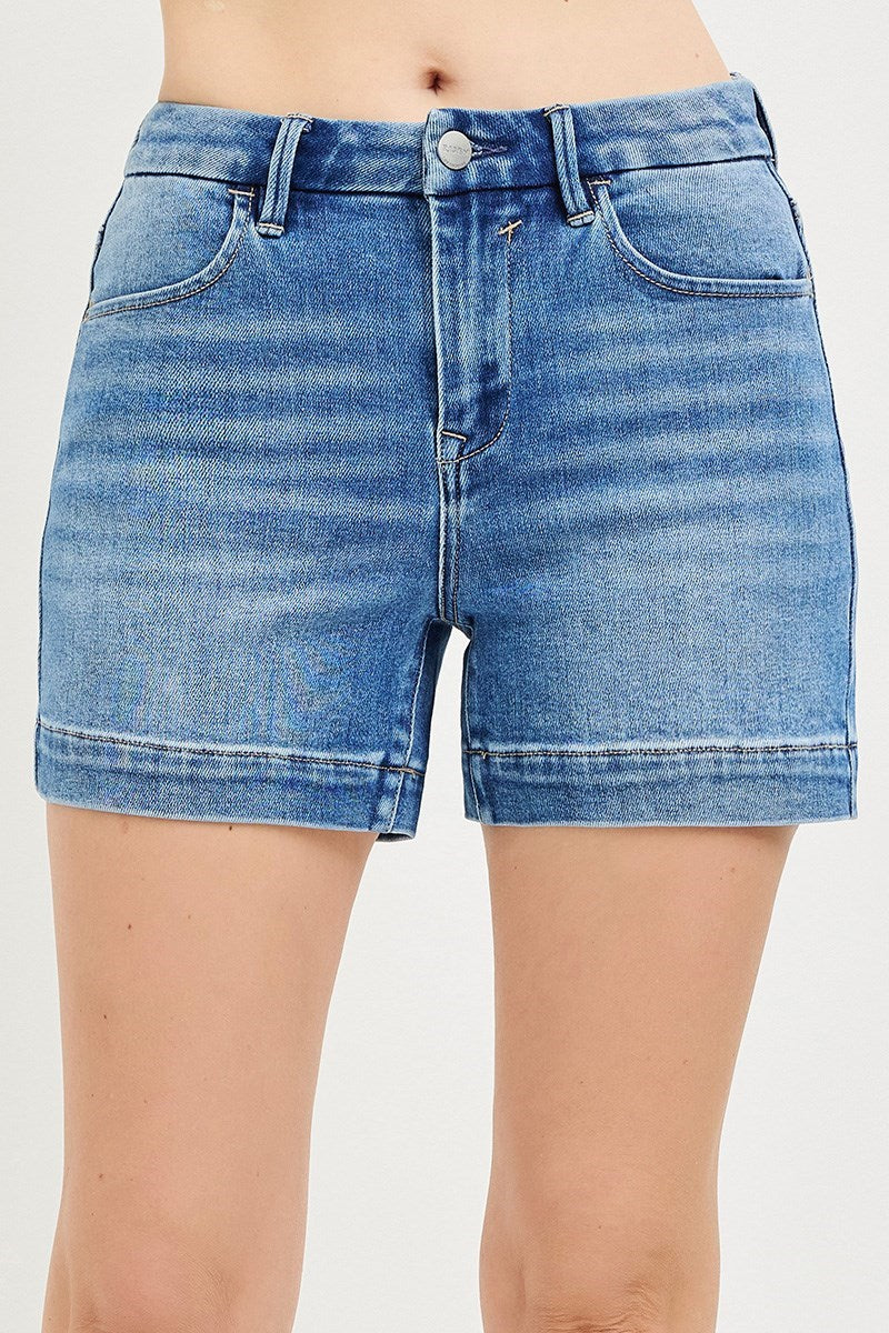 RISEN HIGH RISE CUFFED HEM SHORTS