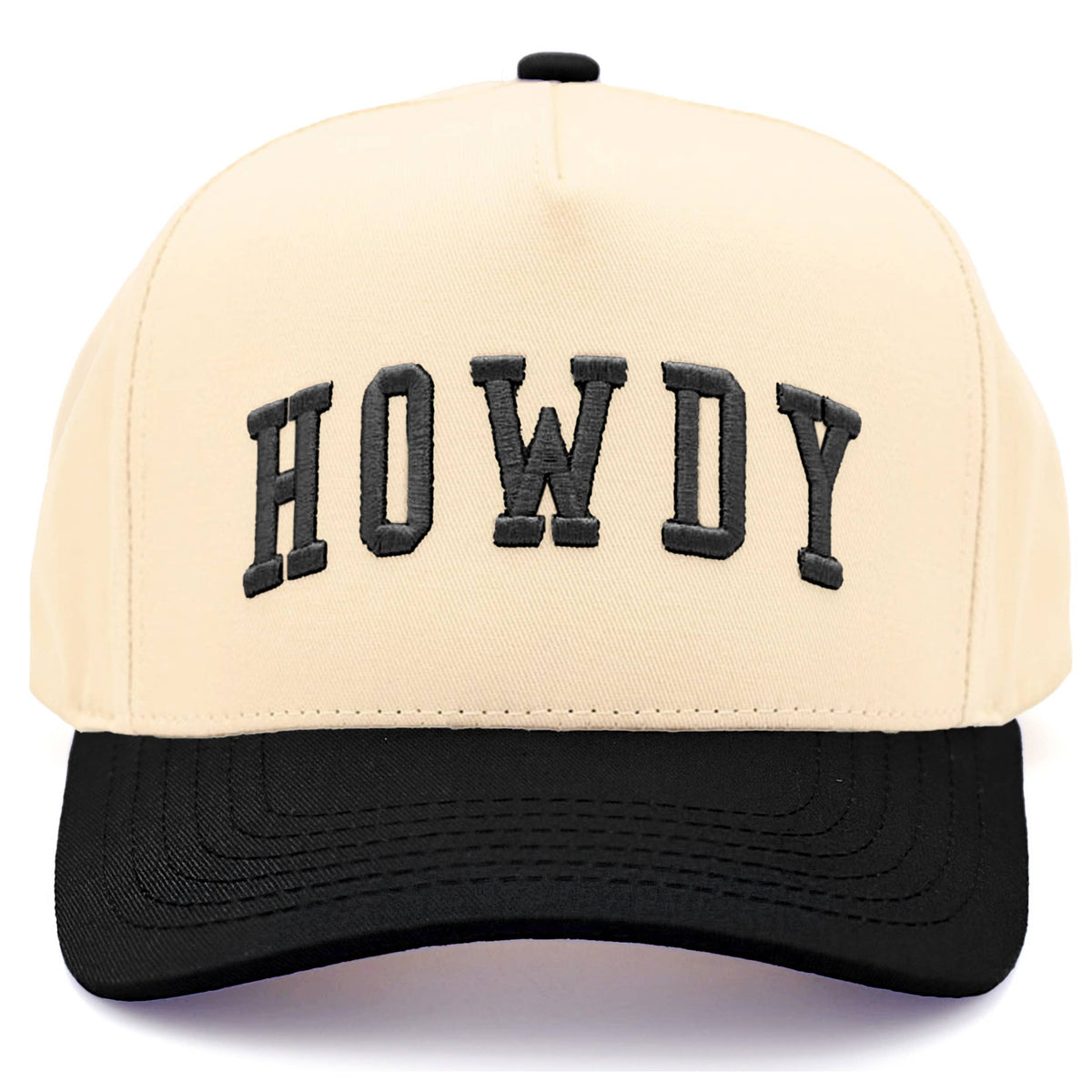 Hana - C.C HOWDY Letter Embroidered Two Tone Trucker Cap