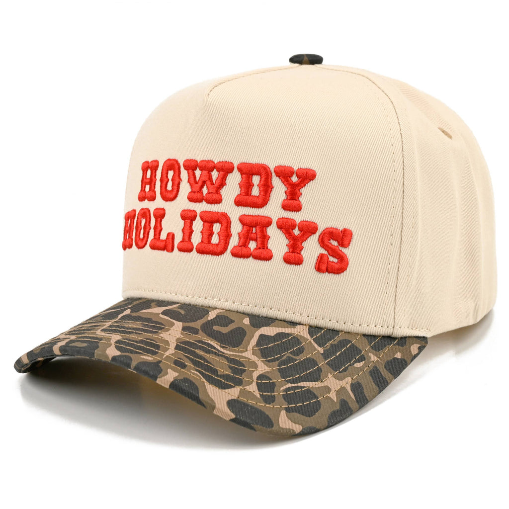 Hana - C.C HOWDY HOLIDAYS Letter Embroidered Trucker Cap