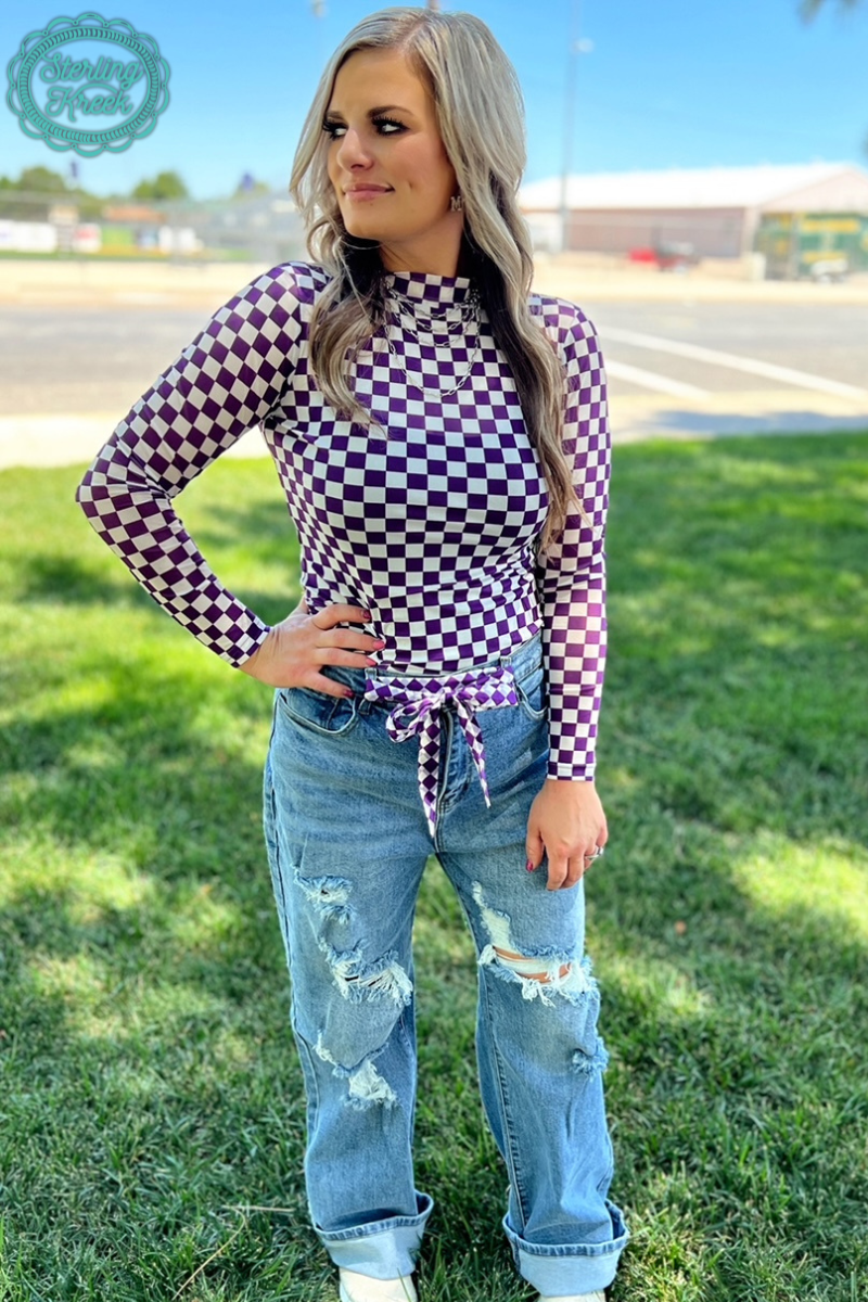 Sterling Kreek - Pep Rally Mesh Top Purple
